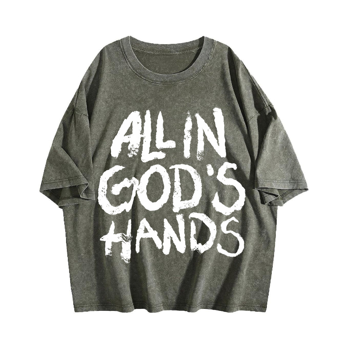 All In God's Hands Faith Vintage Washed T-Shirt - product view