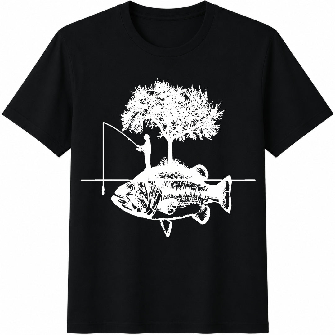 Fishing Funny Fishing For Guys Boys Cotton T-Shirt - Black