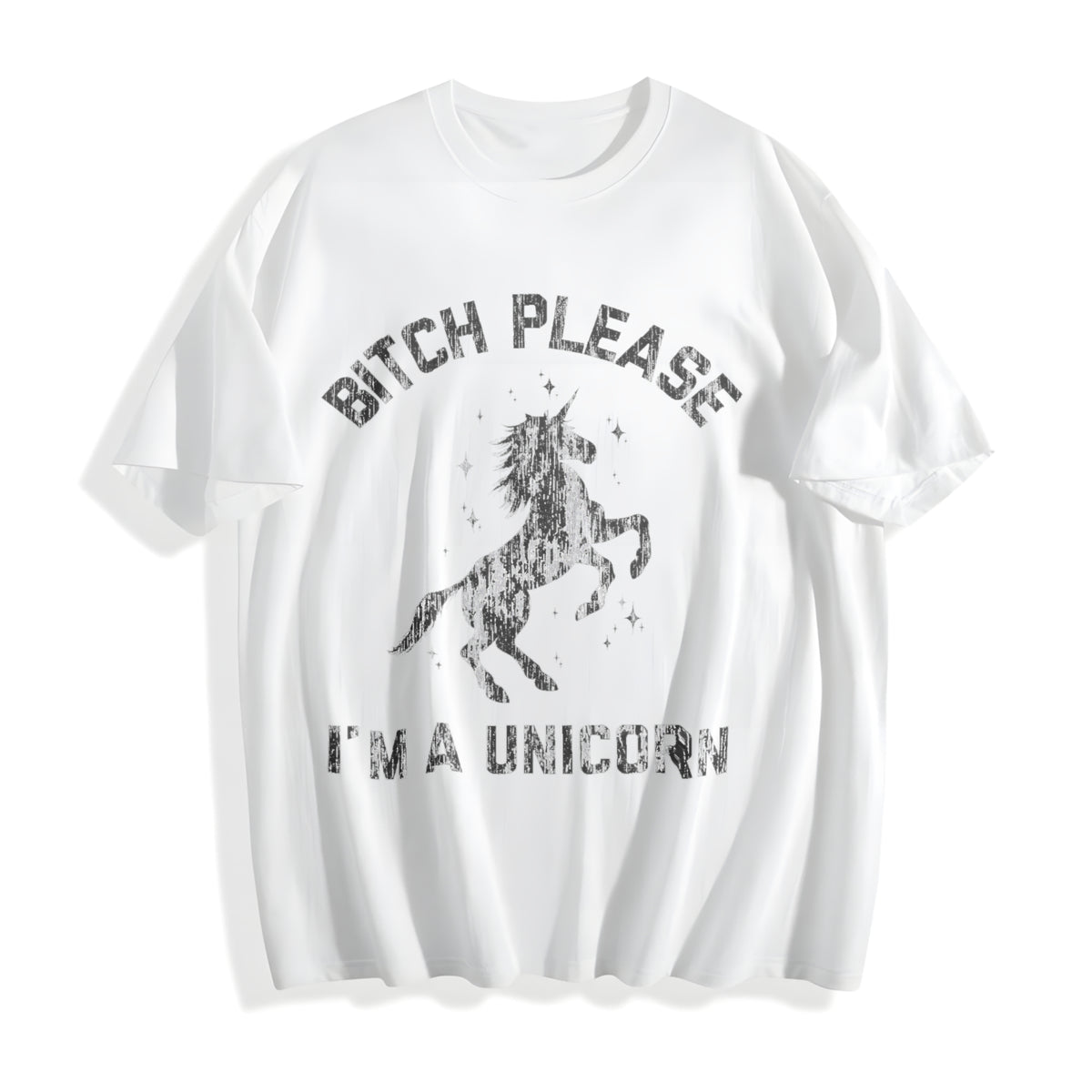 Bitch Please I'm A Unicorn Funny Mythical Sassy Horse Cotton T-Shirt - product view