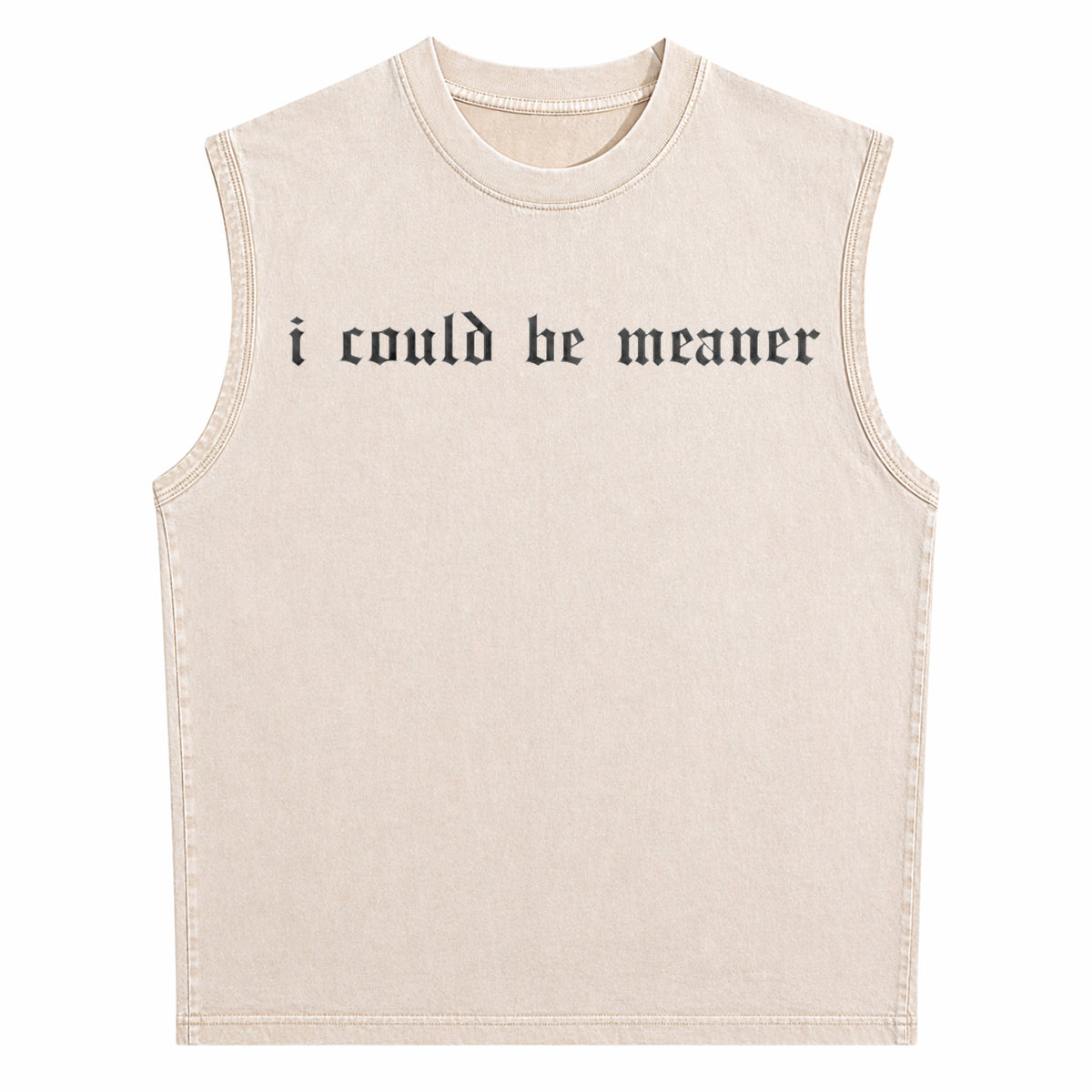 I Could Be Meaner Men's Washed Tank Top - product view