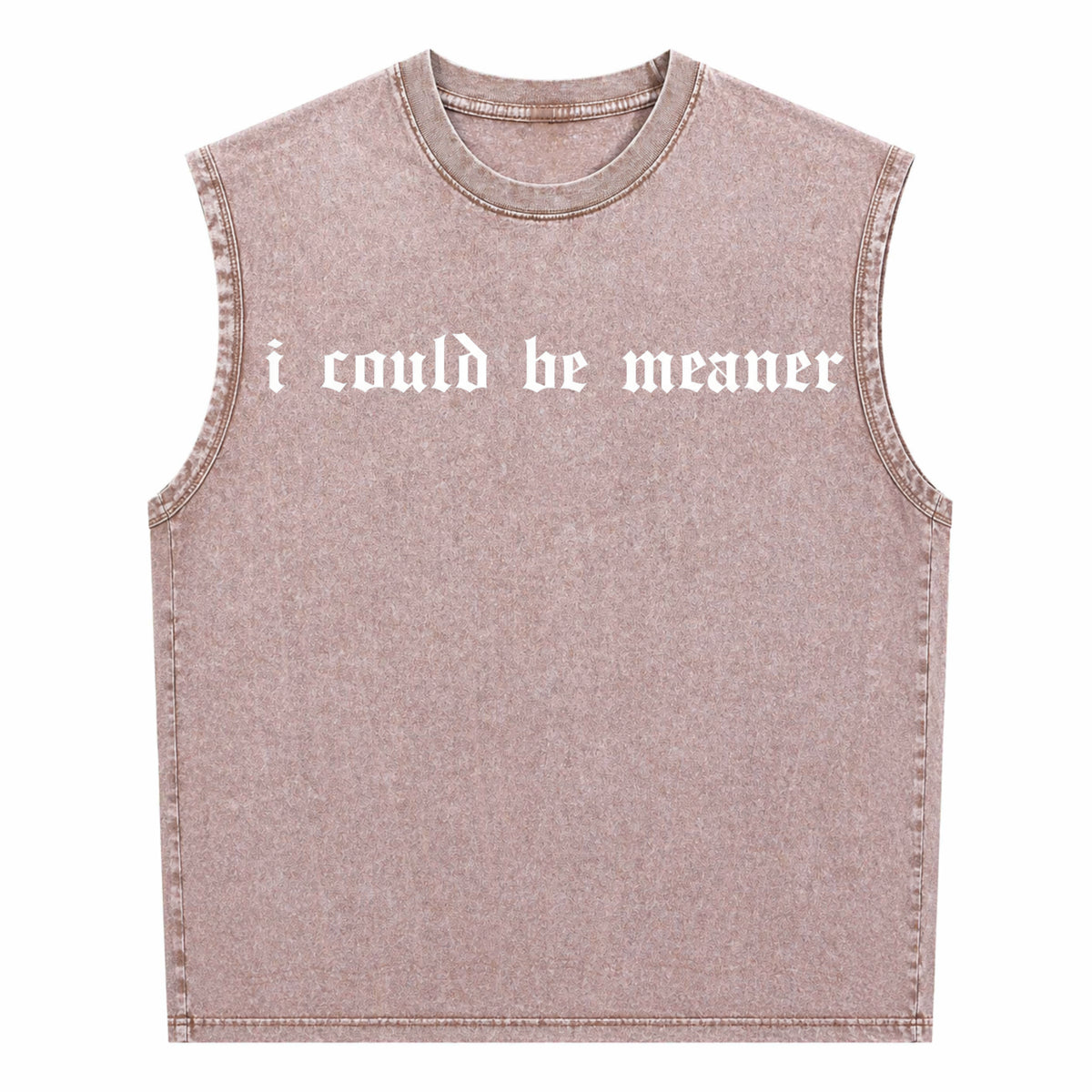 I Could Be Meaner Men's Washed Tank Top - product view