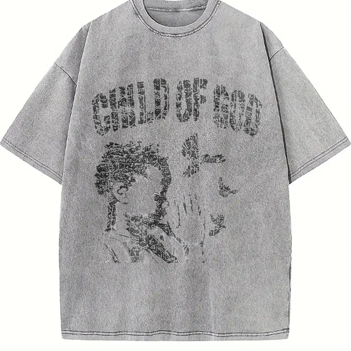 Child Of God Praying Dove Vintage Washed T-Shirt - product view