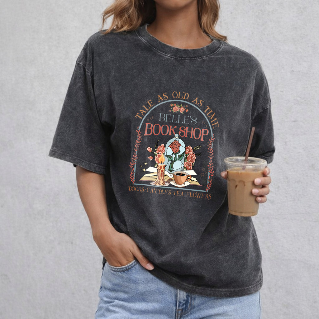 Belle's Book Shop Shirt, Tale As Old As Time Shirt, Beauty And The Beast Shirt, Bookish Belle Tee, Book Addicted Tee, Bookworm Tee, Bookish Gift