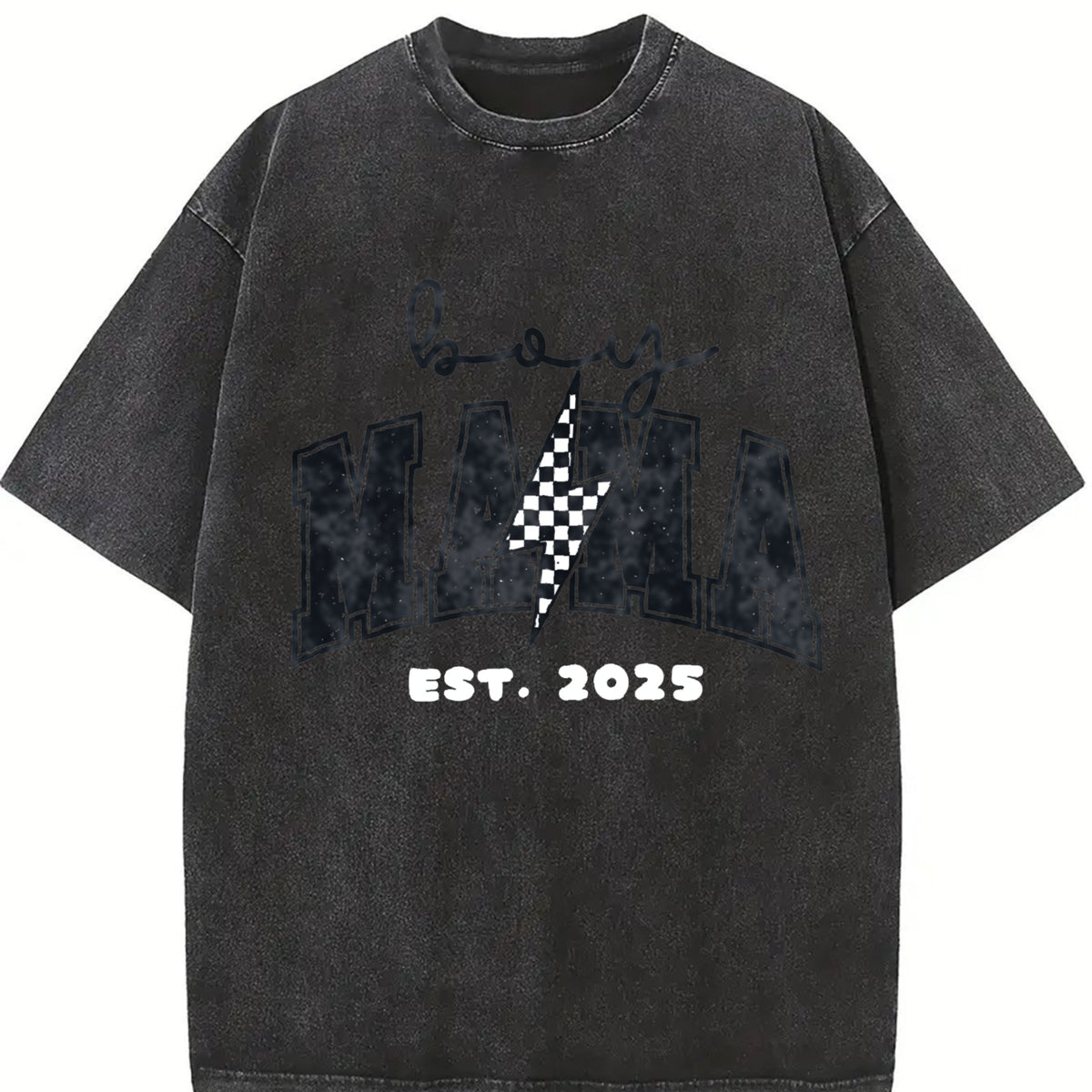 [ Sale Up To 65% ] Comfort Colors Boy Mom T shirt Custom Est Date Tee New Mama Lighting Bolt Shirt First Time Mom Mothers Day Gift Expecting Mom Baby Shower