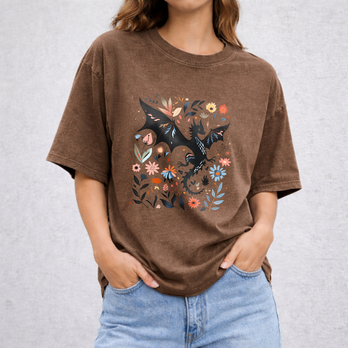 Abraxos Flower Vintage Washed T-Shirt - product view