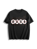 Baseball Mama Cotton T-Shirt - Black
