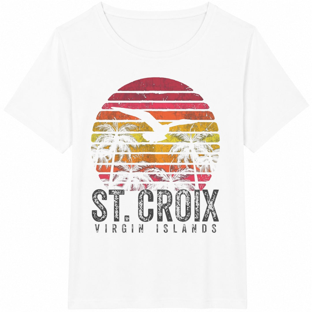 St Croix Sunset Beach Island Mazezy De Cotton T-Shirt - product view