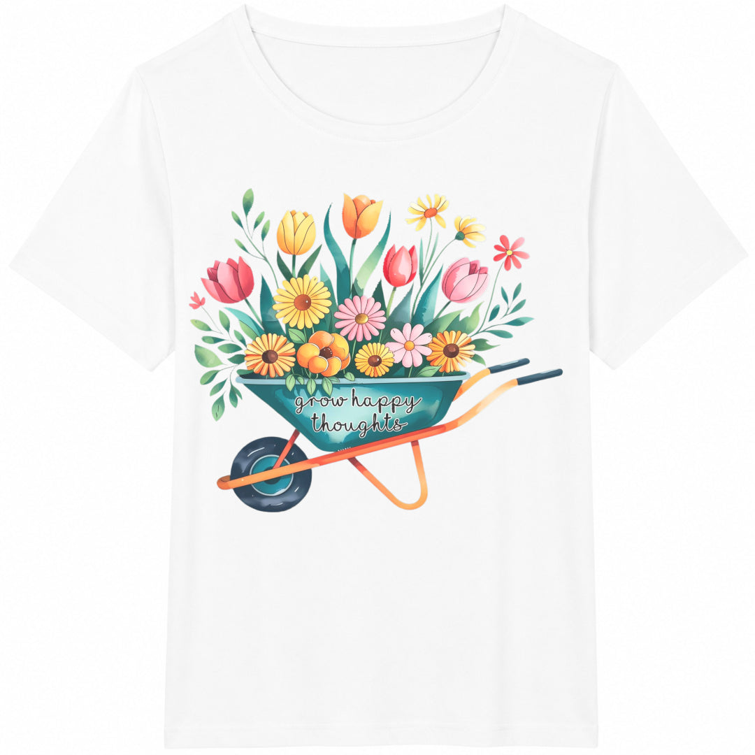 Cultivating Happy Thoughts Cotton T-Shirt - product view