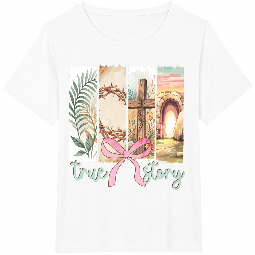 True Story Christian Easter Cotton T-Shirt - product view