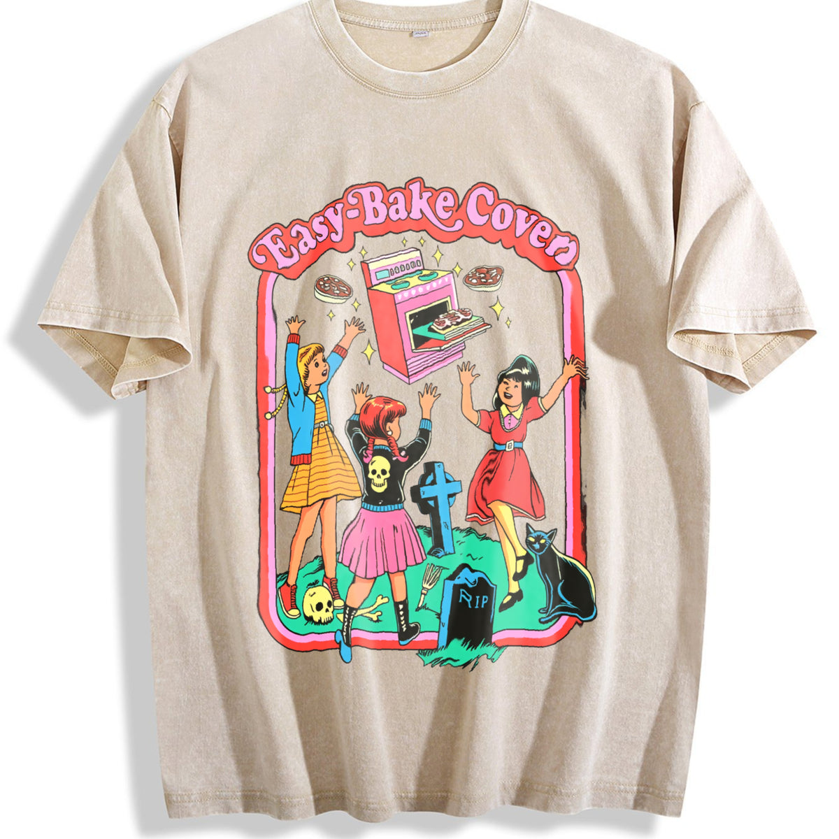 Easy Bake Coven Halloween Vintage Washed T-Shirt - Beige