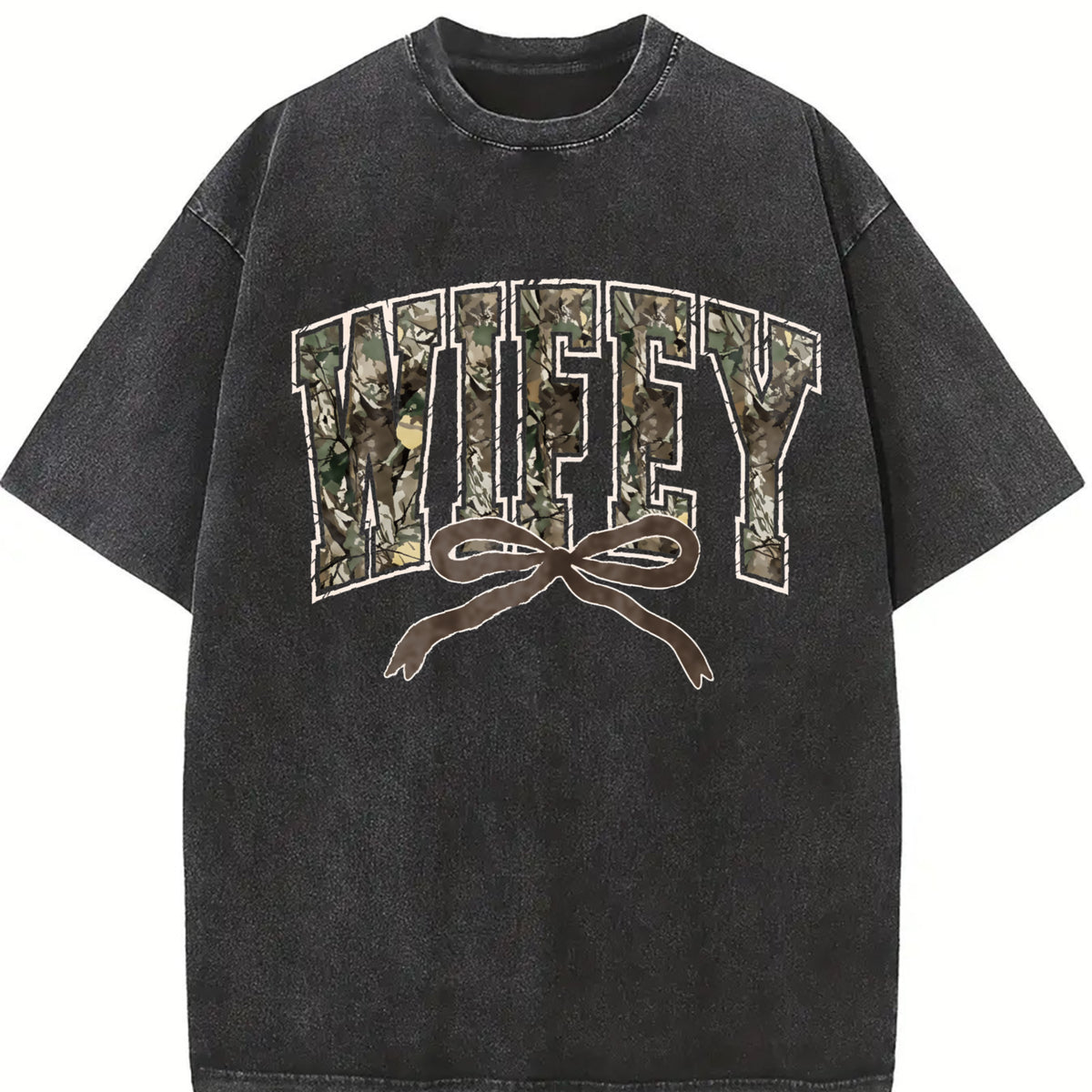 Hunting Wifey Sweatshirt, Varsity Wifey Camo Shirt, Trendy Sweatshirt For Wife, Hunting Wife Distressed Shirt, County Wife Sweatshirt