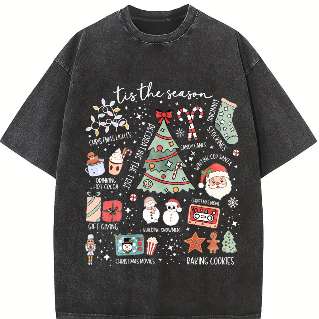Vintage Retro Christmas Sweatshirt, Tis The Season Sweater, Retro Merry Christmas Shirt, Preppy Sweater