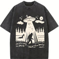 Bigfoot Ufo Retro 90s Shirt, Sasquatch Tee, Funny Bigfoot Tee, Hiking, Yeti, Monster, Alien, Cool Unisex Shirt