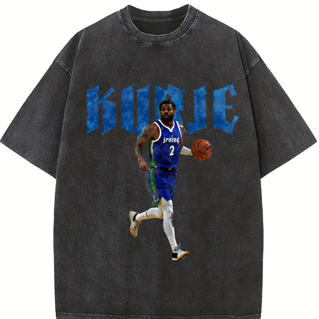 Kyrie T-Shirt Basketball Custom Design Graphic T-Shirt For Dallas Fans Cotton Menswear
