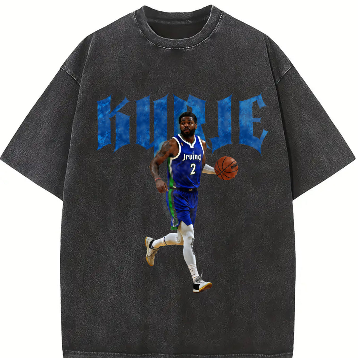 Kyrie T-Shirt Basketball Custom Design Graphic T-Shirt For Dallas Fans Cotton Menswear