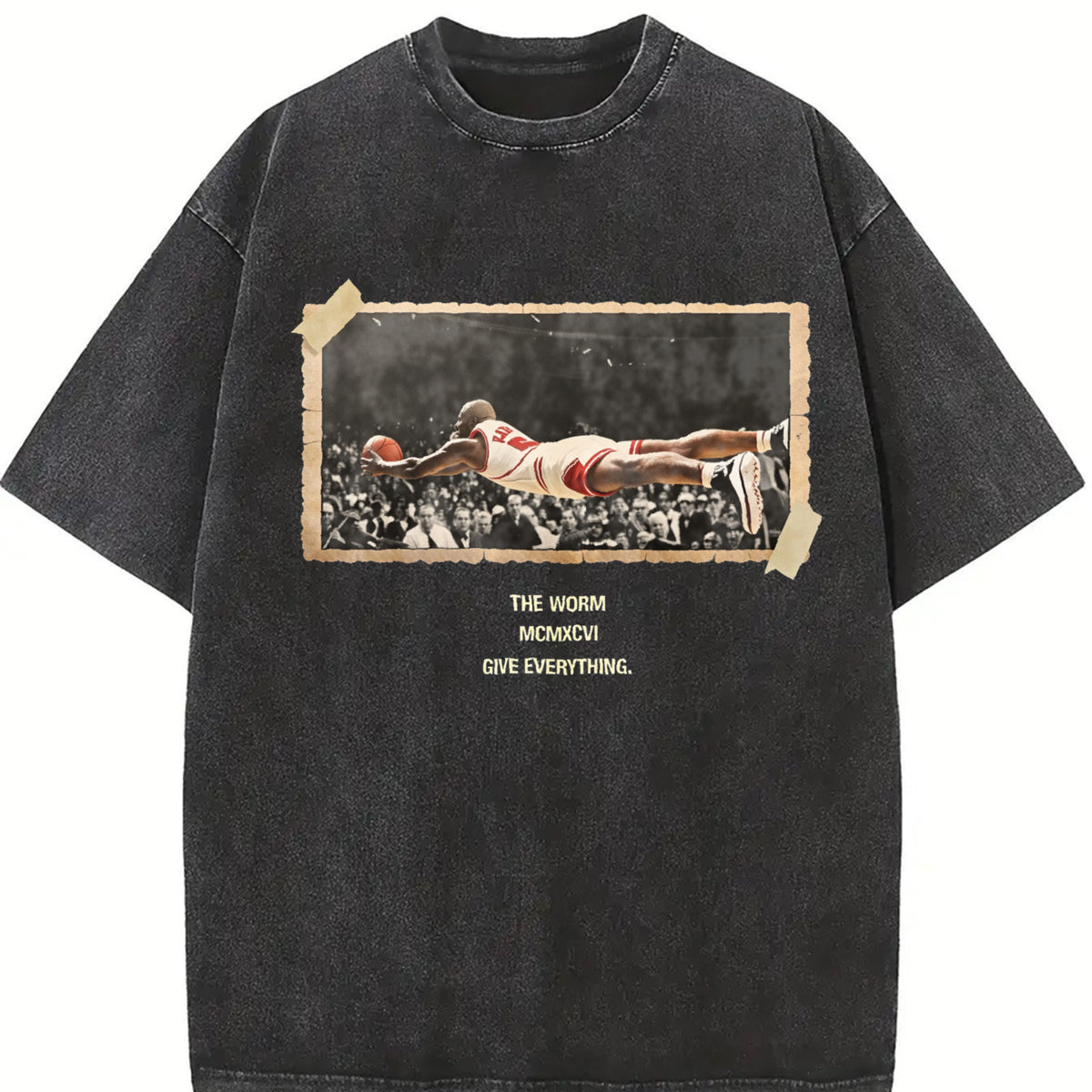 Dennis Give Everything 1996 Chicago Worm Vintage T-Shirt Crewneck Cotton