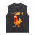 Funny Chicken Men's Washed Tank Top - Black