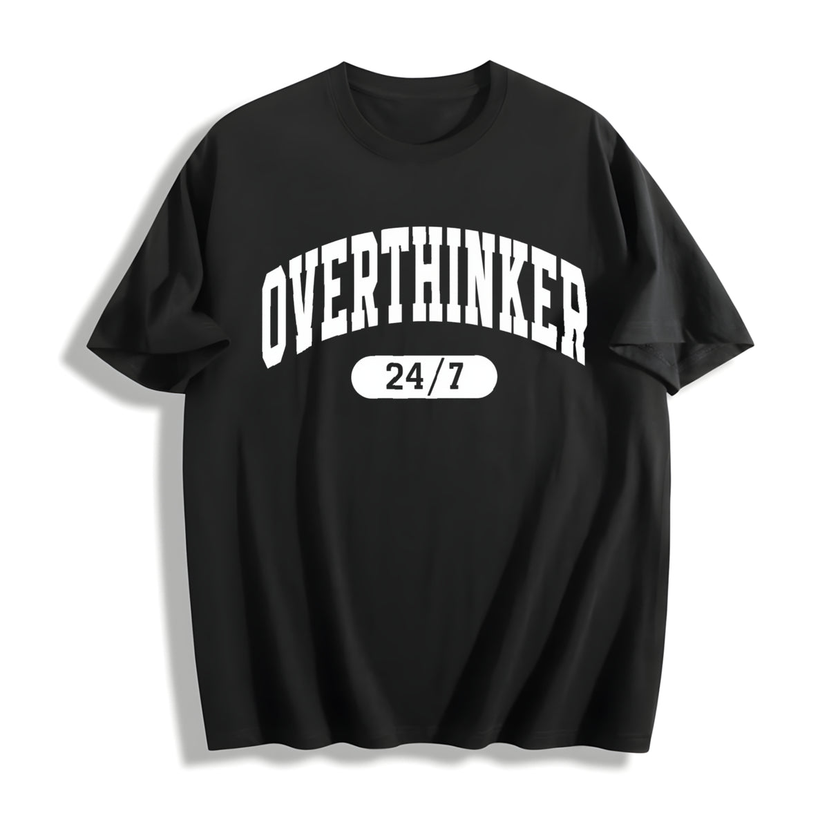 Overthinker Cotton T-Shirt - Black