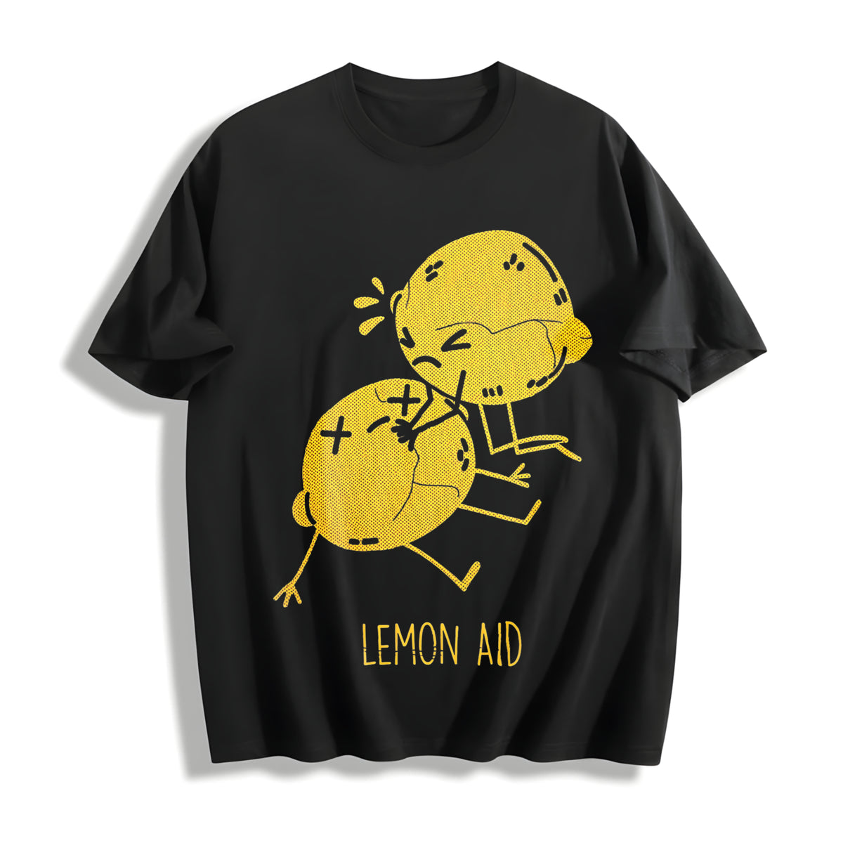Lemon Aid Funny First Aid Lemons Cpr Joke For Ladies Funny Cotton T-Shirt - Black
