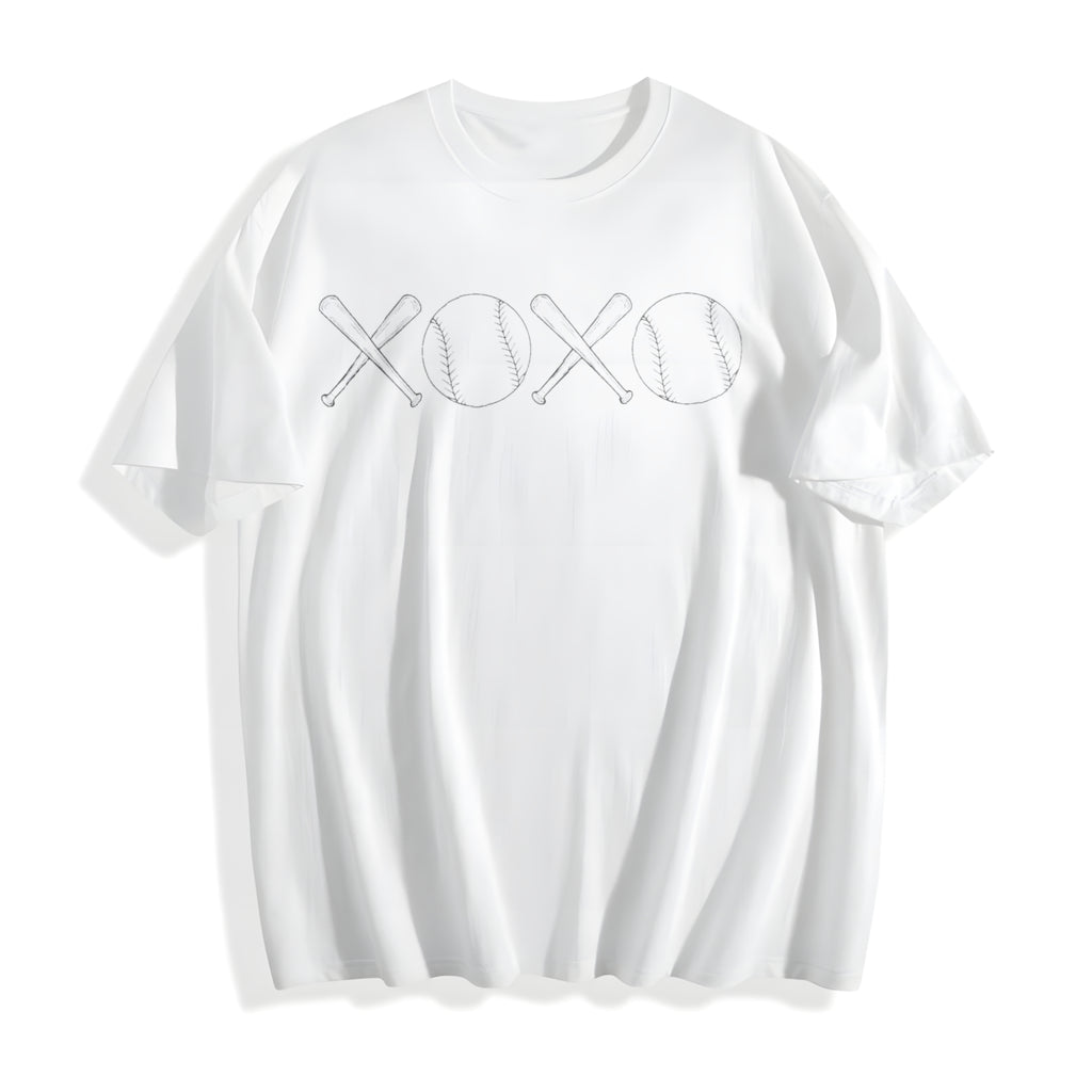 Baseball Xoxo Cotton T-Shirt - product view