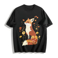 Summer Fox Cotton T-Shirt - Black
