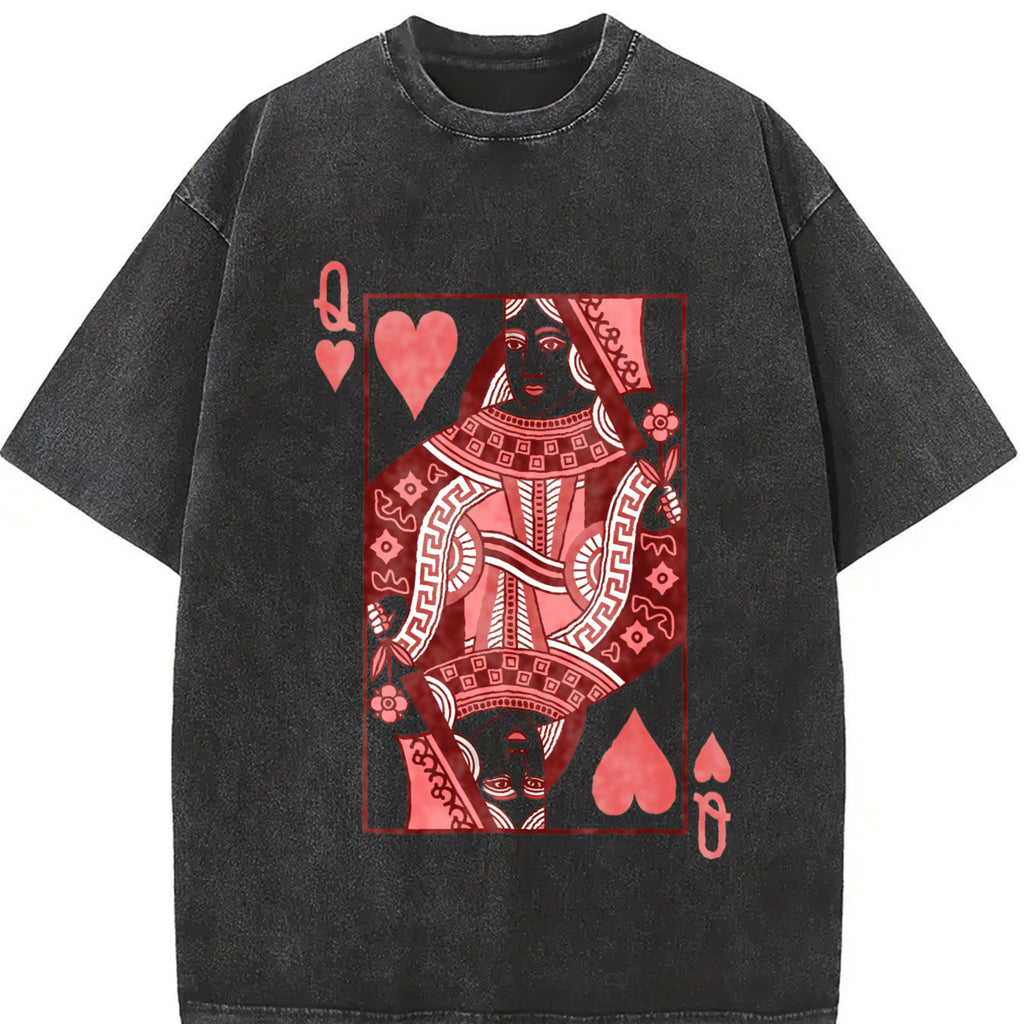 Queen of Hearts Tshirt, Mothers Day Gift, Valentines Day Shirt, Retro Funny Teacher Valentines Tshirt, Alice in Wonderland Tee Top Womenswear