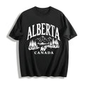 Canadian Canada Grizzly Bear Snow Mountain Summer Cotton T-Shirt - Black