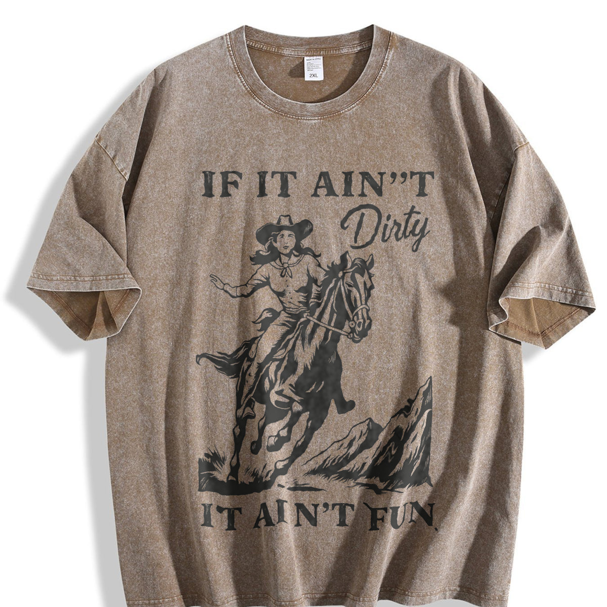 Western Cowgirl Vintage Washed T-Shirt - product view