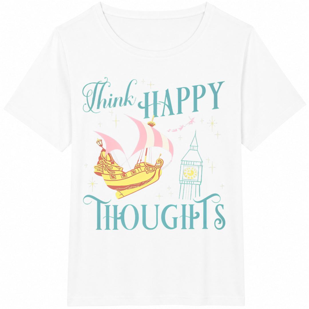 Size Pluspeter Pan Think Happy Thoughts Cotton T-Shirt - product view