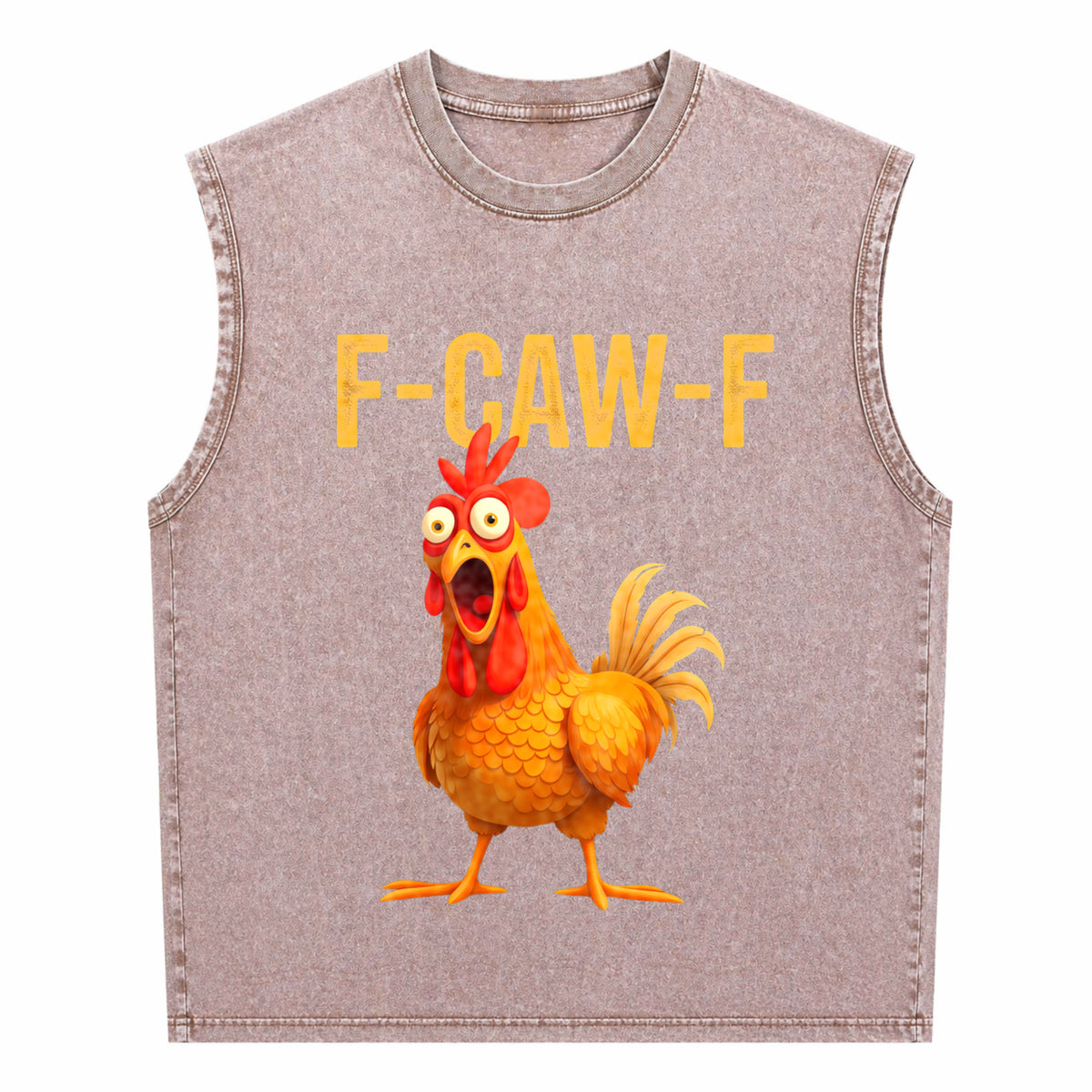 Funny Chicken Men's Washed Tank Top - product view