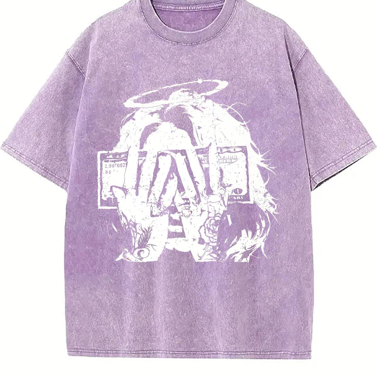Money Angel Rose Vintage Washed T-Shirt - product view