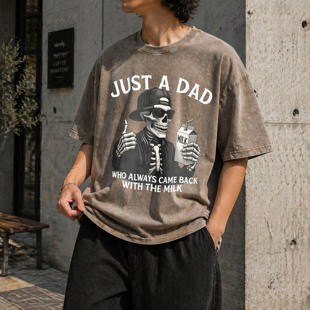 Funny Dad Vintage Washed T-Shirt - product view