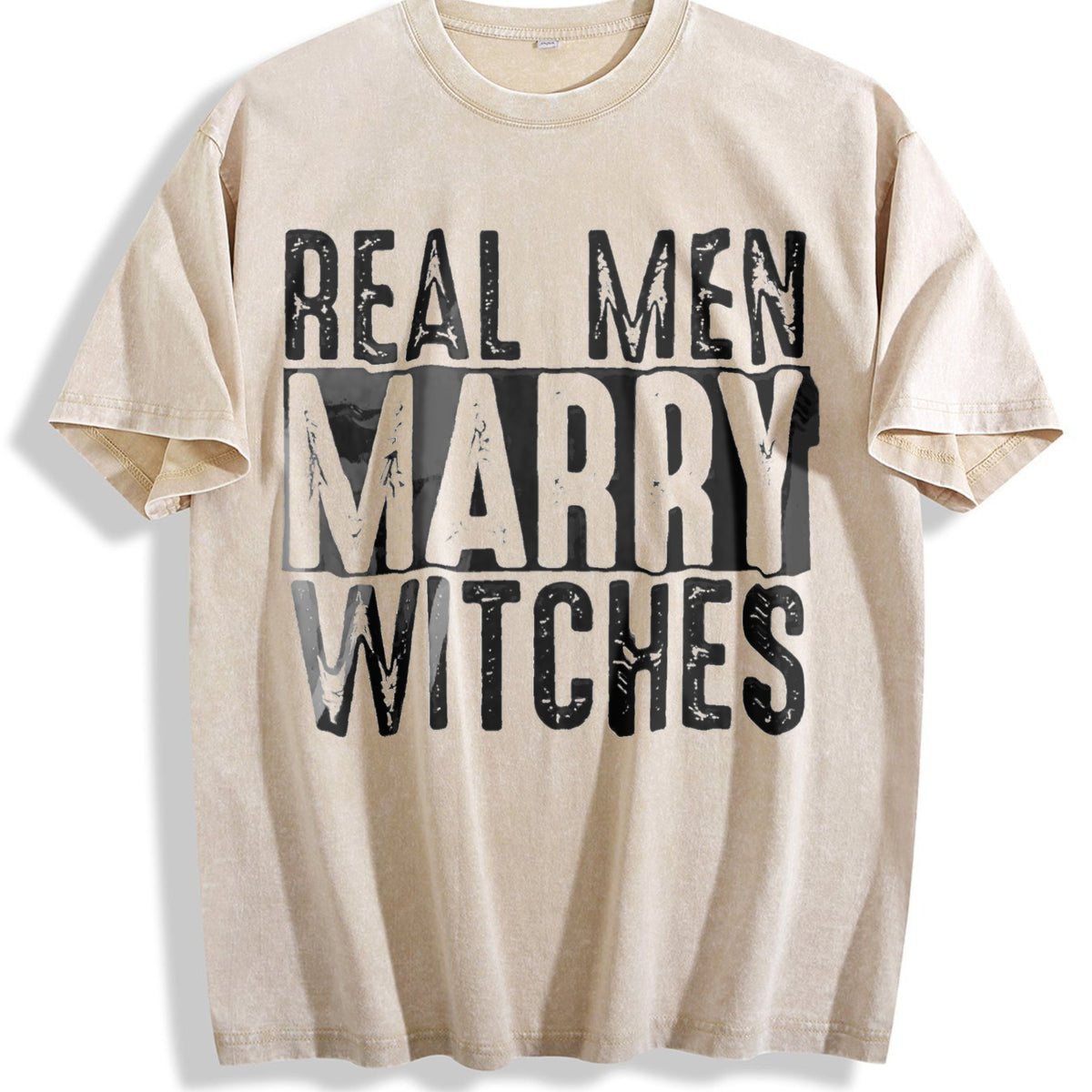 Funny Daughter Wife Slogan Vintage Washed T-Shirt - Beige
