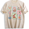 Coquette Bow Easter For Cute Bunnies Easter Easter Vintage Washed T-Shirt - Beige