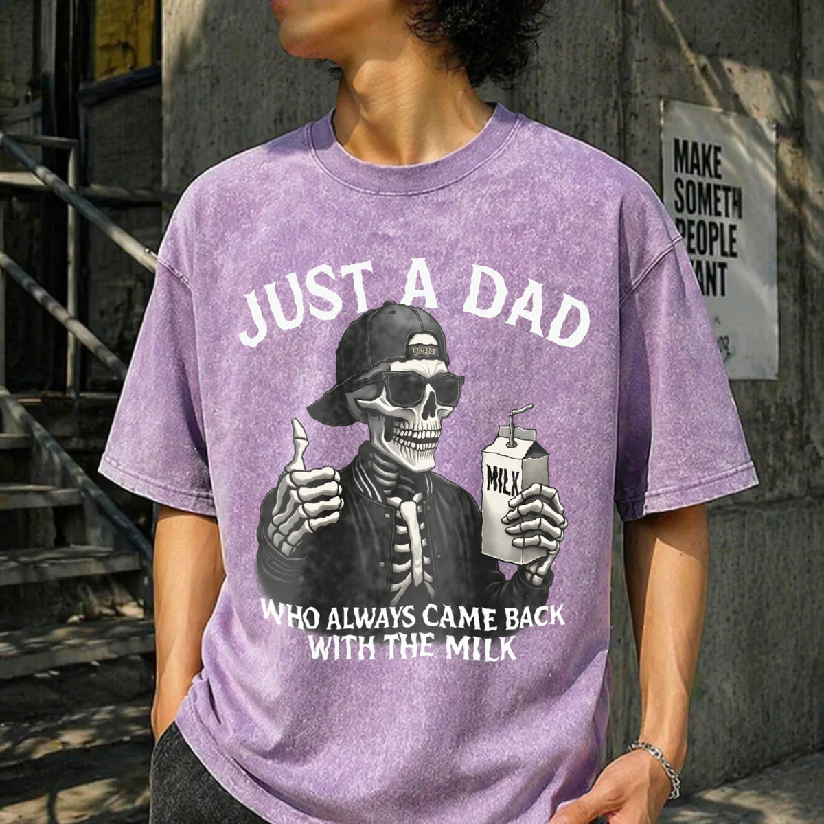 Funny Dad Vintage Washed T-Shirt - product view