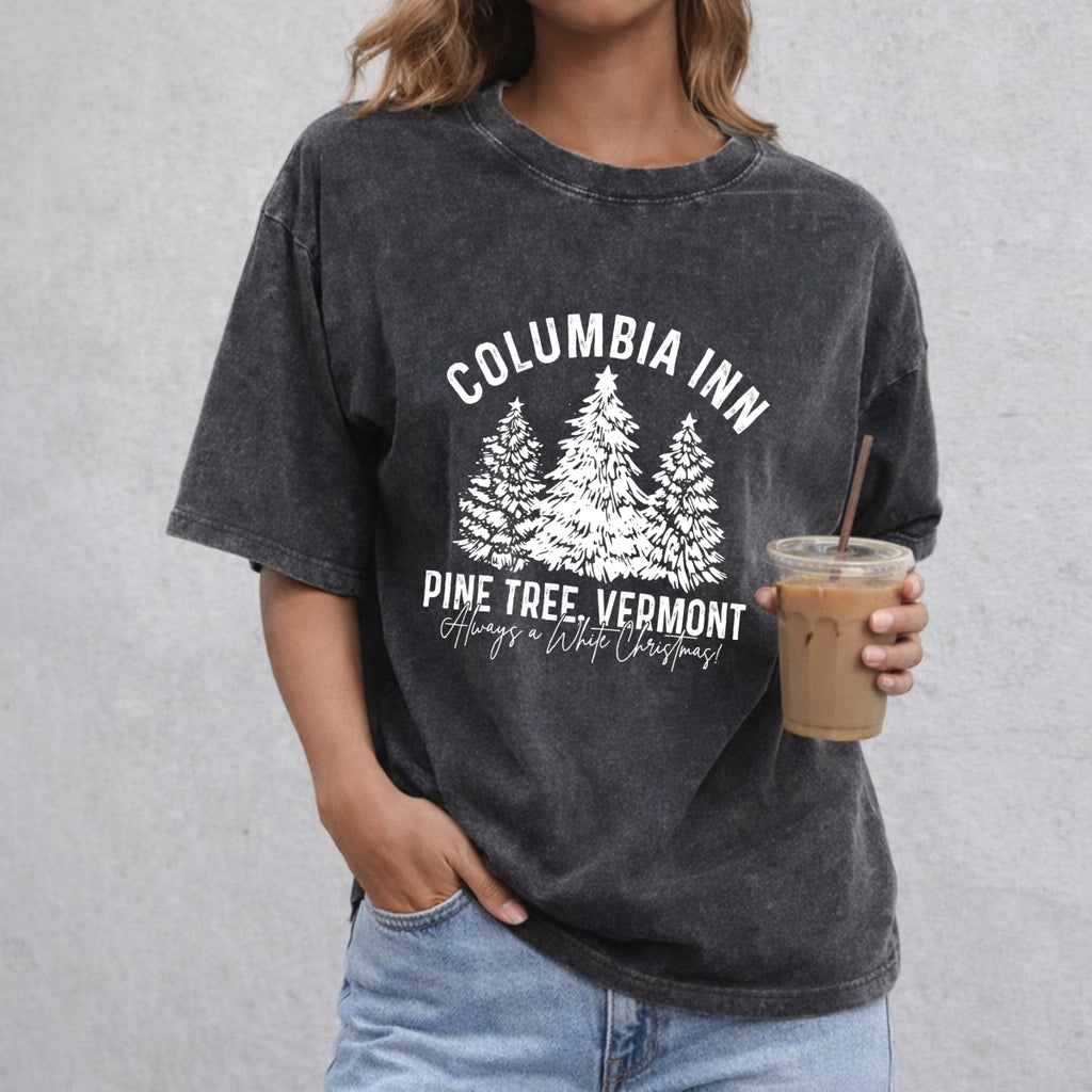 Columbia Inn Pine Tree Vermont Sweatshirt, White Christmas Shirt, A White Christmas Bing Crosby Crewneck, Christmas Movie Hoodie and Sweater