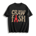 Leopard Crawfish Season Cotton T-Shirt - Black