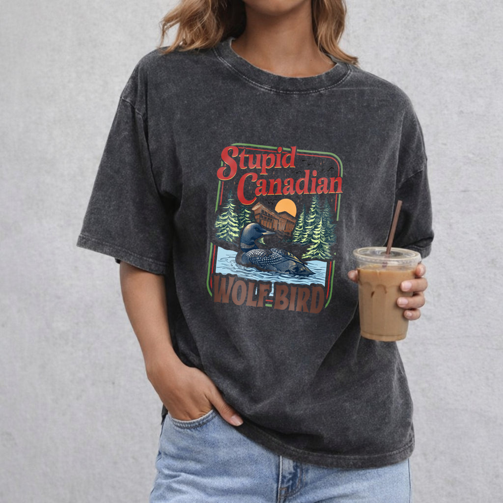 Stupid Canadian Wolf Bird Shirt, Heated Rivalry Inspired Shirt, Team Hollanov Tee, Hockey Fan TShirt