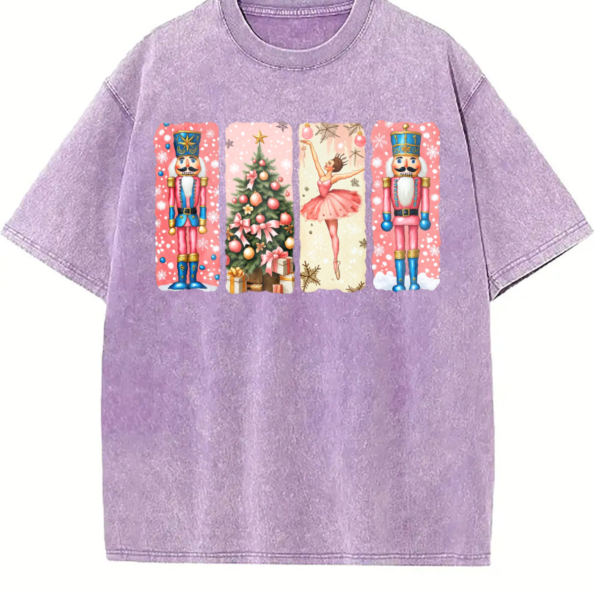 Nutcracker Christmas Vintage Washed T-Shirt - product view