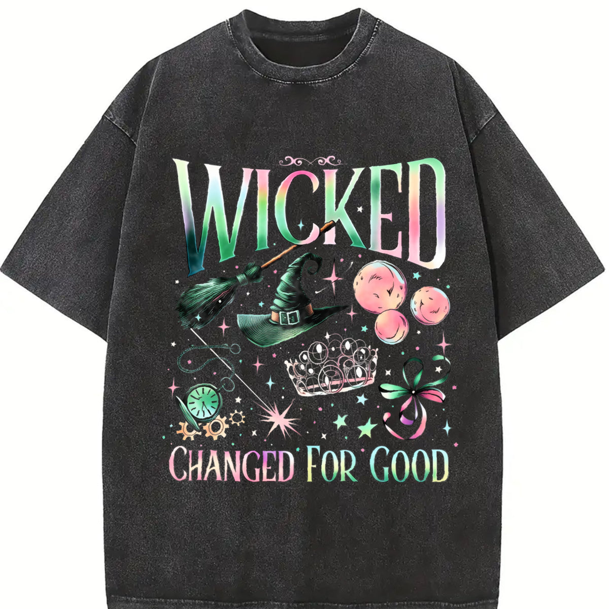 Wicked 2 Sided Comfort Colors Shirt, Wizard Movie Fan Shirt, Wicked Changed For Good TShirt, Wicked The Musical Double Sided Tee