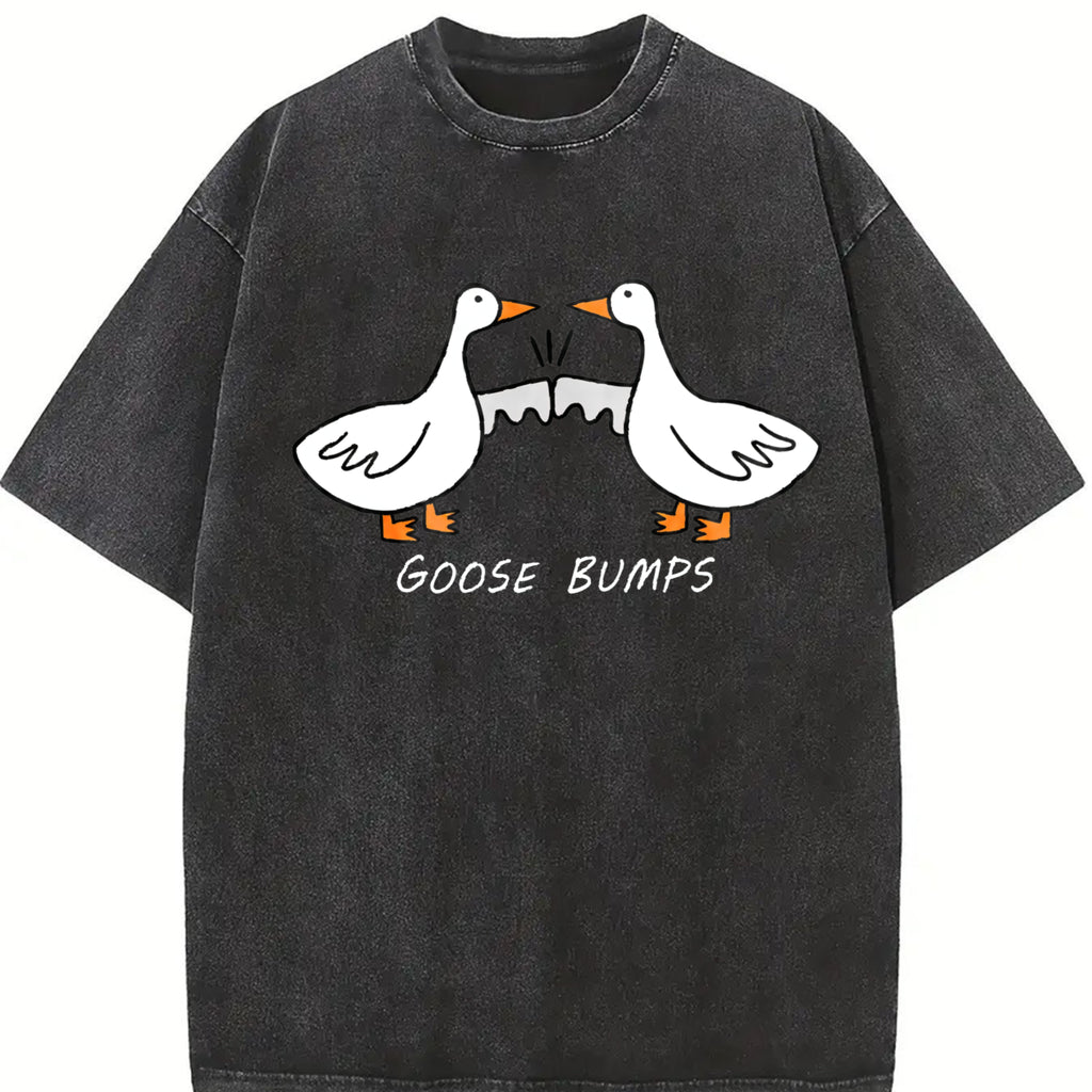 Comfort Colors Goose Bumps Shirt, Funny Silly Goose T-shirt, Sarcastic Goose Lover Tee, Cute Goose Couple Clothing Gift