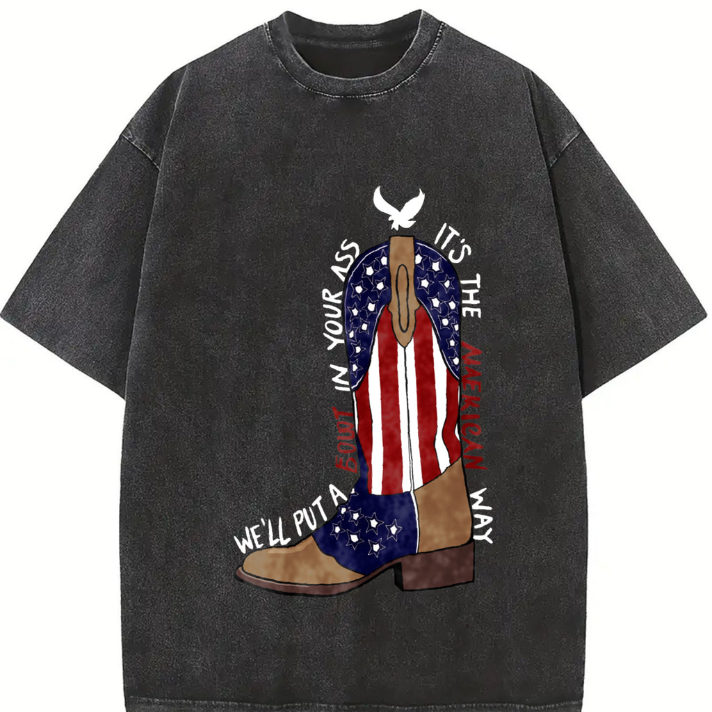 Courtesy of the Red Shirt, Toby American Ride T-Shirt White and Blue Sweatshirt Hoodie