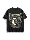 Moon Cotton T-Shirt - Black