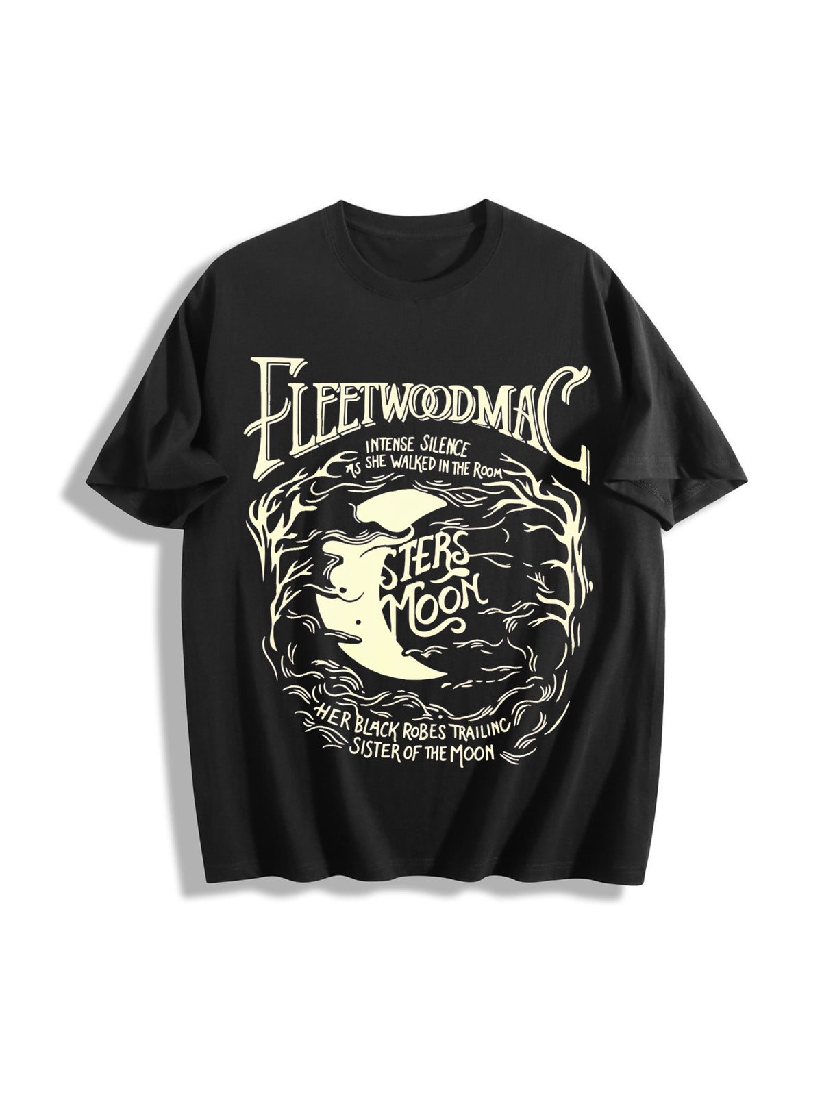 Moon Cotton T-Shirt - Black