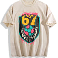 Global Soccer Fan Vintage Washed T-Shirt - Beige