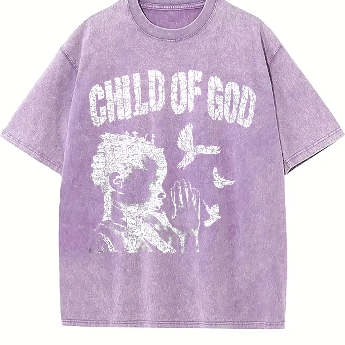 Child Of God Praying Dove Vintage Washed T-Shirt - product view