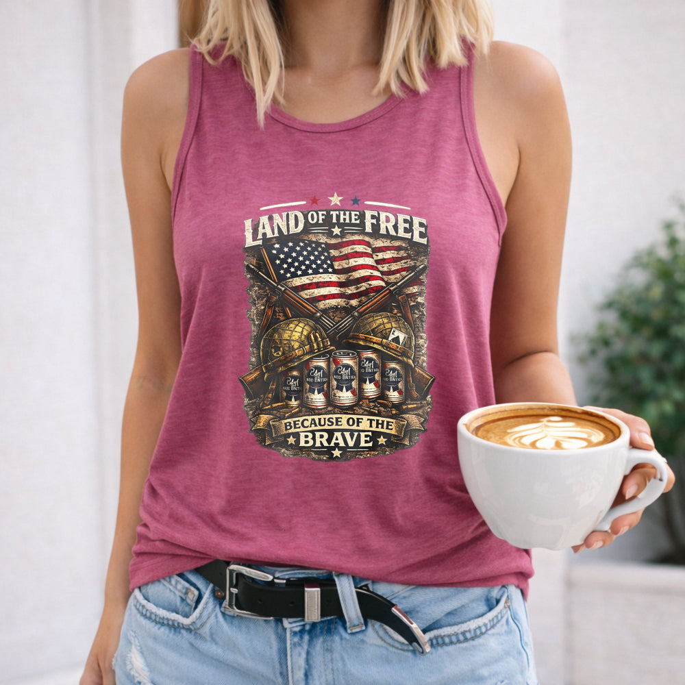 Land Of The Free Because Of The Brave Women's Tank Top - product view