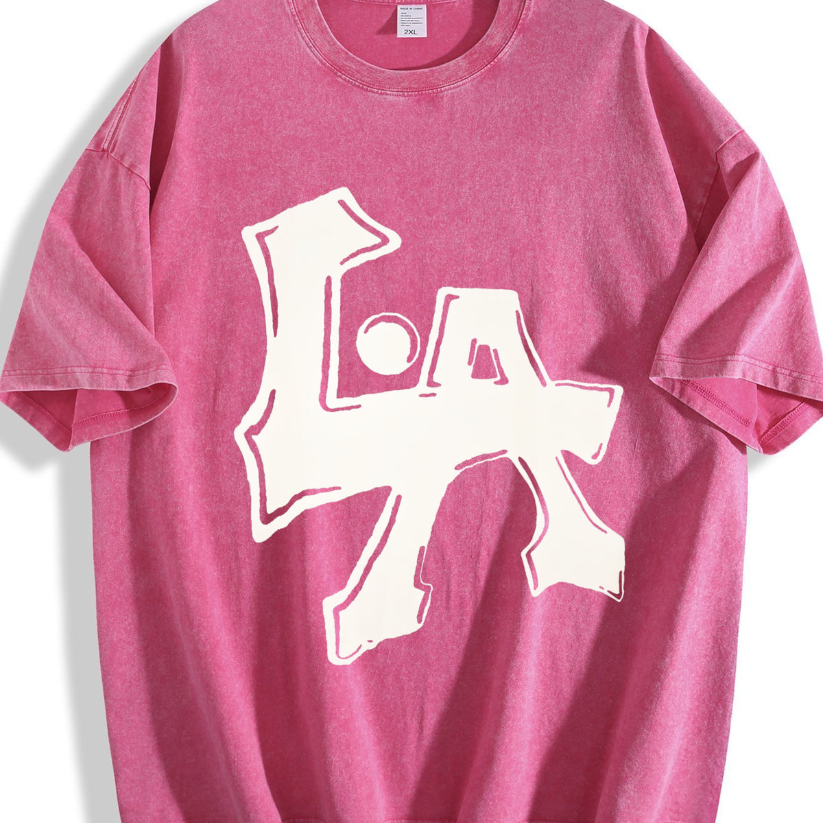 LA Flowers To Make Old Vintage Washed T-Shirt - product view