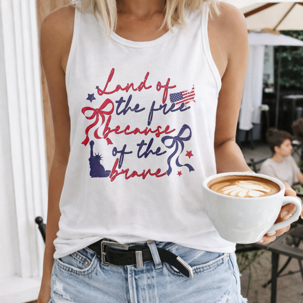 Land Of The Free Because Of The Brave Women's Tank Top - product view