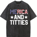 100% Cotton 4th Of July Merica And Funny Patriotic Adult Humor Women Men T-Shirt